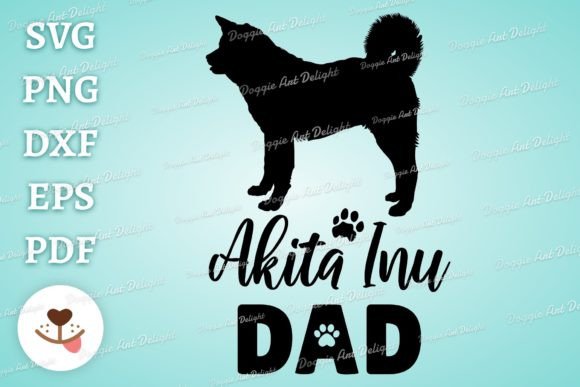 Akita Inu Dog Dad Design Review for Embroidery