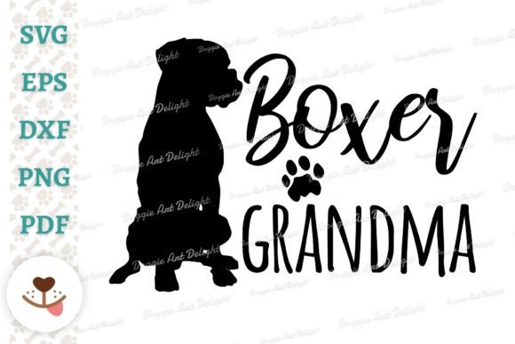 Boxer Dog Grandma SVG PNG DXF EPS PDF