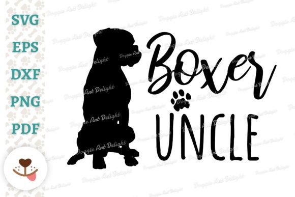 Boxer Dog Uncle Svg Png Dxf