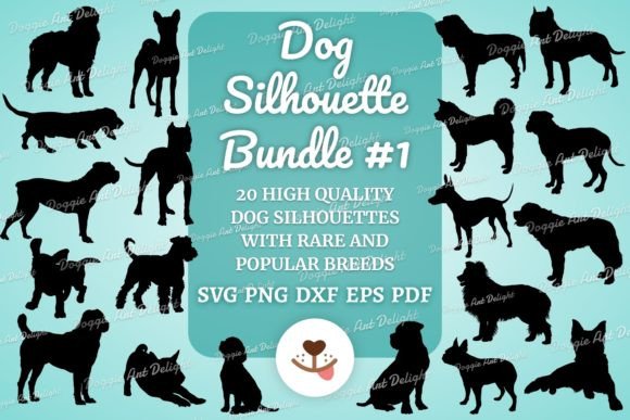Dog Silhouette SVG Cut File Bundle 1 Review for Embroidery