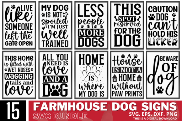 Farmhouse Dog Sign SVG Bundle Review