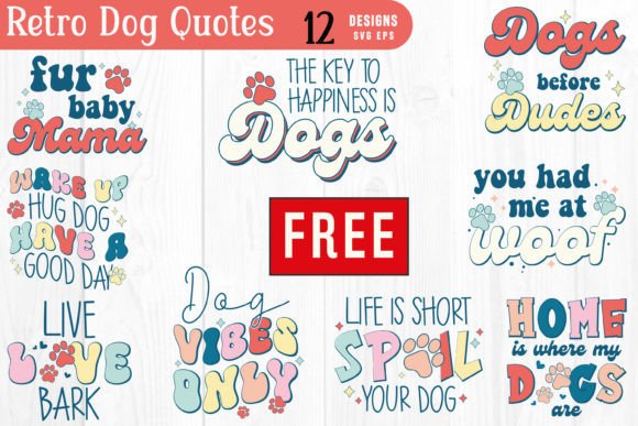 Free Retro Dog Quotes SVG Bundle Review