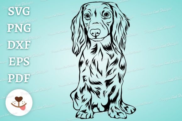 Long Hair Dachshund Dog Png Svg Dxf Cut Review