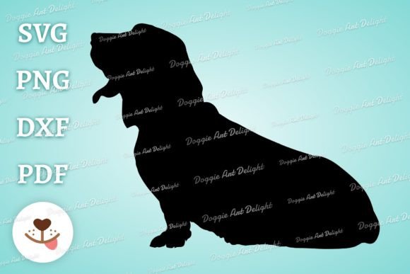 Sitting Basset Hound Dog Silhouette Svg