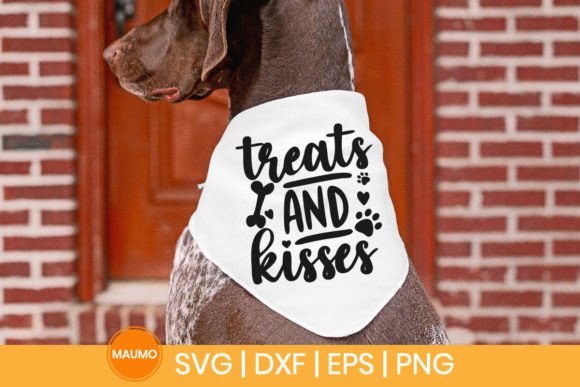Treats and Kisses Dog Valentine Svg